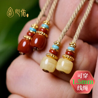 Xinyou beeswax turquoise southern red disciple beads contrasting colors passion seeds small diamond stars and moon bodhi literature accessories bracelet tail pendant beeswax contrasting colors approximately 6mm width