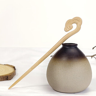 Feihua handmade peach wood hairpins, ancient style hairpins, hanfu accessories, wooden hairpins, hairpins, finished hairpins, xiangyun 1 piece