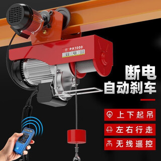 Mini electric hoist 220v with sports car mobile lift small household crane crane aerial crane pa100-200-12 meters + electric sports car
