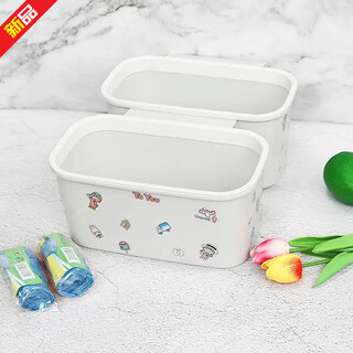 Qiao bo lai bedside hanging basket student dormitory bedside storage rack baby diaper storage box crib hanging white gray + garbage bag 30 pieces