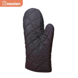 Kalaien insulated gloves high temperature resistant microwave gloves for kitchen baking insulated anti-slip anti-scalding soup baking gloves black single