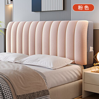 Simple bedside soft bag back cushion bedroom bedside pillow tatami anti-collision dormitory waist cushion new rental house cherry blossom pink + b style single side (quilted bedside cover) soft baby velvet length 120*height 65*thickness 3cm