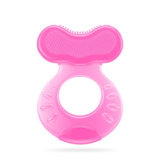 Nubi nubi baby teether baby teether toy can bite and grasp baby teether 3-6 months early education pink with hygiene box 1 piece
