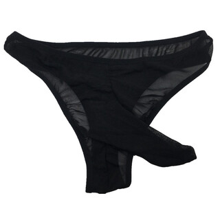 Private shang men's sexy underwear, elastic mesh underwear, transparent belt cover, t-pants, t-string underwear, black, one size fits all, 170jin. jin is equal to 0.5kg.