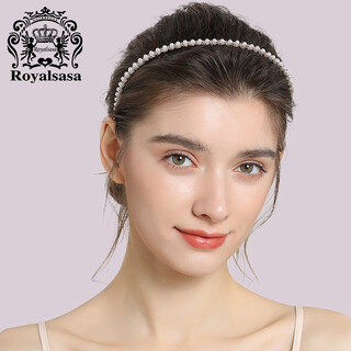 Royal salsa korean hair accessories, sweet and thin headbands, simple imitation pearl headbands, pressed hair clips, adult women's headwear