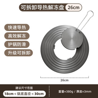 Rihan heat conduction plate enamel pot heat conduction plate coal gas stove household heat insulation plate removable thawing artifact to prevent the bottom of the pot from burning black 26cm heat conduction plate quick heat thawing new upgrade heat conduction plate/defrost plate