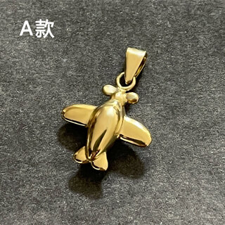 Caizhi fenny jewelry 18k gold fashion small drop collection exquisite pendant necklace pendant bracelet pendant for men and women a style small plane double-sided pendant