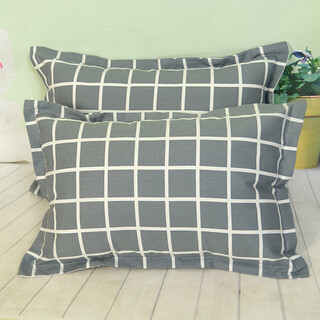 Naiqu pure cotton old coarse cloth pillowcase 40x60 with zipper children's student pillowcase large pair thickened single dark small square pair 48cmx74cm