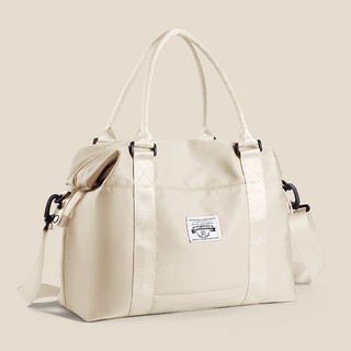 Moonmix short-distance travel bag women's large-capacity portable luggage bag sports fitness bag beijing quick dry and wet separation storage bag apricot white (dry and wet separation)