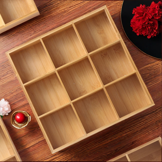 Eunsusu korean hot pot dish, nine-grid platter, barbecue restaurant ingredients, side dishes, grid plate, divided snacks, vegetable tray, nine-grid storage box, fashionable multi-grid