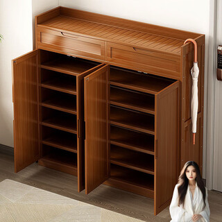 Yuelaiju shoe cabinet home entrance door large capacity corridor outside entrance living room locker small apartment thickened shoe rack dustproof regular 60*29*56/simple style assembly