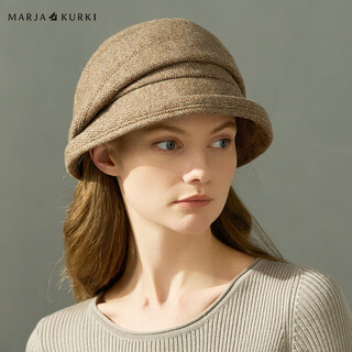 Maria gucci cold-proof hat back support pile hat to modify the face shape wool blended hat for women leisurely 6qq150273 coffee