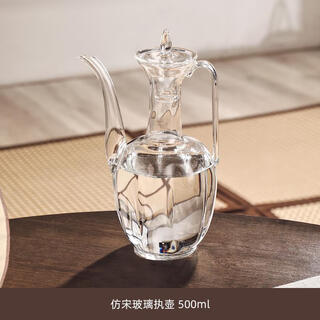 Cristalglass imitation song dynasty wine pot chinese style transparent heat-resistant glass wine set retro traditional wine pot jin jin is equal to 0.5 kg. liquor dispenser imitation song dynasty wine pot 500ml (heat-resistant and explosion-proof)