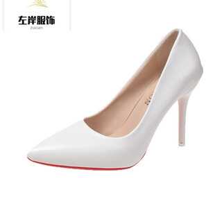 Size 35-45 large size high heels 44 stiletto sexy women's shoes 43 slim wedding shoes 42 men's transvestite shoes single shoes lcy 1001 white 10 cm 42