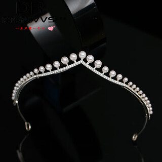 Pearl tiara korean style bridal crown crown flower hairpin rear area plate flower pearl crown