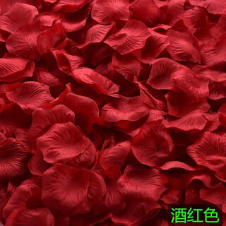 Wu ji rose petals wedding hand spreading flowers wedding room decoration atmosphere flowers chinese valentine's day confession proposal romantic roses burgundy ~ 1000 pieces