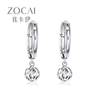 Zokai 520 valentine's day and chinese valentine's day gift pt950 platinum earrings for women with polka dot earrings and earrings about 3.3 grams e01981
