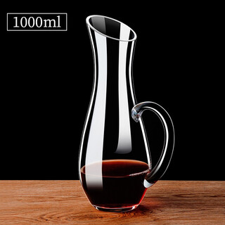 Manwei household red wine decanter crystal glass decanter cup creative u-shaped decanter european small grape wine divider 1000ml handle decanter