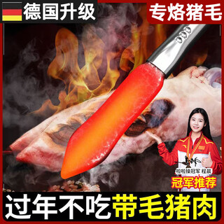 Jingyouyu german electric iron roasting pig hair, roasting pig hair, roasting pig skin and roasting meat, household high-power hair removal artifact, scalding pig's trotters, 800w large three-plug wooden handle