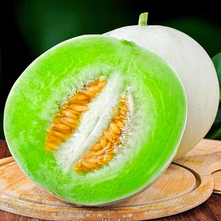 Shouhe xinjiang hami melon seeds from the south and north, early-maturing super sweet xiangfei reticulated honeydew melon seeds, shouhe jade mushroom melon seeds 30 pieces/thick flesh and small cavity