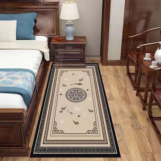 Gu die new chinese style bedroom carpet bedside rug autumn sleepable and sitting bedroom room whole layer machine washable balcony bay window ran ran sandalwood custom size (contact customer service)