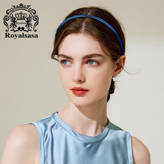 Royal sasa korean ultra-fine glossy hairband with toothed headband broken hair clip for face washing simple and versatile headwear for women blue be
