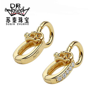 Dl 1998 fat donglai same style 18k gold necklace buckle buckle elastic openable diy bracelet multi-functional golden pendant large size suitable for beads below 11mm