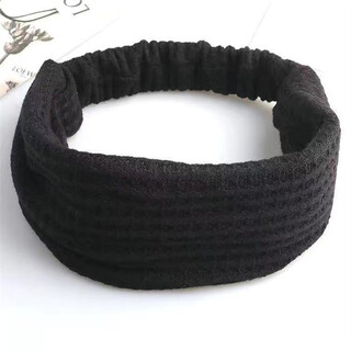 Rrlfcs forehead protector and forehead protector for women to keep warm in winter, forehead scarf to cover white hair, postpartum hairband, postpartum windproof hood, knitted style - black