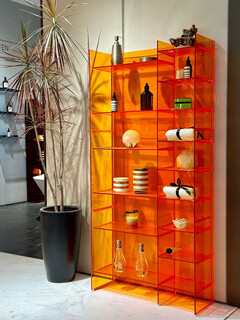 Customized acrylic display rack with high transparent figures, multi-layer display and storage rack, clothing store shoe and bag display cabinet, customized color cabinet