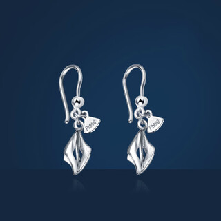 Jincaifu platinum earrings pt950 earrings platinum earrings women's earrings earrings ear buckles ear wire platinum earrings about 2.8g