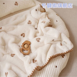 Pu fuao ins milk velvet blanket baby blanket spring autumn winter baby blanket coral velvet blanket newborn kindergarten quilt