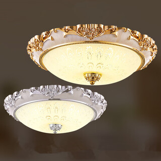 Micro european led living room ceiling lamp bedroom lamp round simple european aisle lamp entrance balcony lamp gold 40 cm 36 watt three-tone lighting