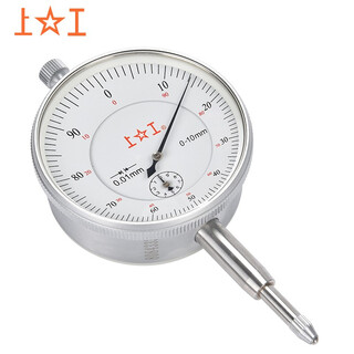 Shanggong mechanical dial indicator 0-10mm, surface diameter 60mm, level 1 white, earring back cover, graduation value 0.01, indicator pointer table bg1-10-1