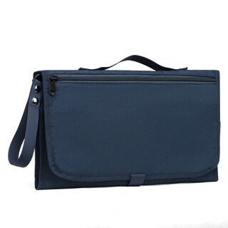 拉木各菲多功能妈咪包婴儿换尿布垫便携式抽纸巾隔尿垫储物尿布包 深蓝色