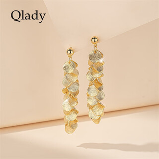 Qlady metal temperament niche tassel unique earrings for women 2025 new high-end silver earrings women's earrings earrings gift