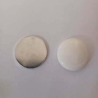 Xiao li yu's weighted magnetic drop magnetic curtain counterweight shower curtain windproof refrigerator magnet holder bed sheet tablecloth with new style white 9 pieces (1 piece consists of two parts: magnet + iron sheet)