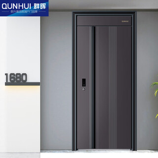 群晖QUNHUI精品安全门甲级防盗门家用进户门防撬入户门大屏可视智能锁 QH-F8805单门+大屏可视智能锁