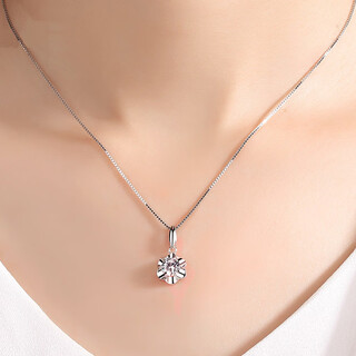 Chow tai sang t950 platinum necklace birthday gift platinum necklace versatile jewelry first gift exquisite box 45cm box chain + pendant platinum pt950