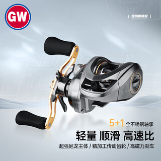Guangwei right hand gangfeng water drop wheel anti-explosion line fishing reel bass cocked mouth hit black lure wheel long-range fishing reel fishing gear