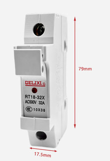 Delixi low voltage fuse fuse base rt18-32x fuse body 10*38rt-14 fuse core 10 pieces rt18-32x with light 10*38
