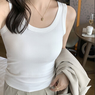 Yu zhaolin vest women's suspender beautiful back inner and outerwear white threaded elastic sports bottoming shirt sleeveless t-shirt top