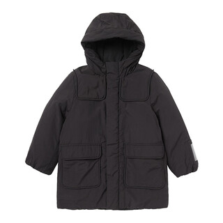 Allblu youlan children's clothing sun feather cotton student coat durable, warm and fluffy 24 winter new children's boys and girls jacket jet black 140