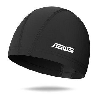 Dai dai cloth swimming cap swimming cap women's fashionable and comfortable universal swimming equipment for men and women black cloth swimming cap