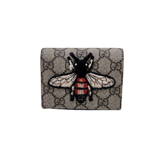 Second hand 99 new gucci bifold short wallet card holder luxury luggage 98 new bee