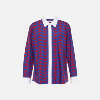 Dries van noten printed cotton shirt p00915640 beige xs cn 160/84