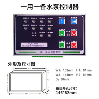 Fan and water pump controller, one for sewage discharge, single speed, two speed, one control, two fan controllers, one for use and one for backup, water pump controller