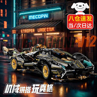 Lego lamborghini racing assembled remote control car model building blocks sports car difficult large children's toy v12 lambo concept car - static version
