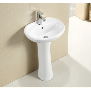Jomoo jomoo bathroom pedestal basin bathroom ceramic wash basin hand wash basin balcony household integrated pedestal basin type b pedestal basin + faucet + drain accessories