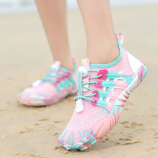 Mccannon indoor silent rope skipping shoes children's non-slip rock climbing shoes women's shock absorbing running skipping shoes soft sole special training shoes men's pink 29 equals 28 size sports shoes