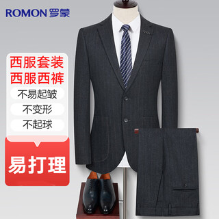 Luo meng suit suit men's four seasons slim professional formal suit men's suit business groom wedding dress men's suit